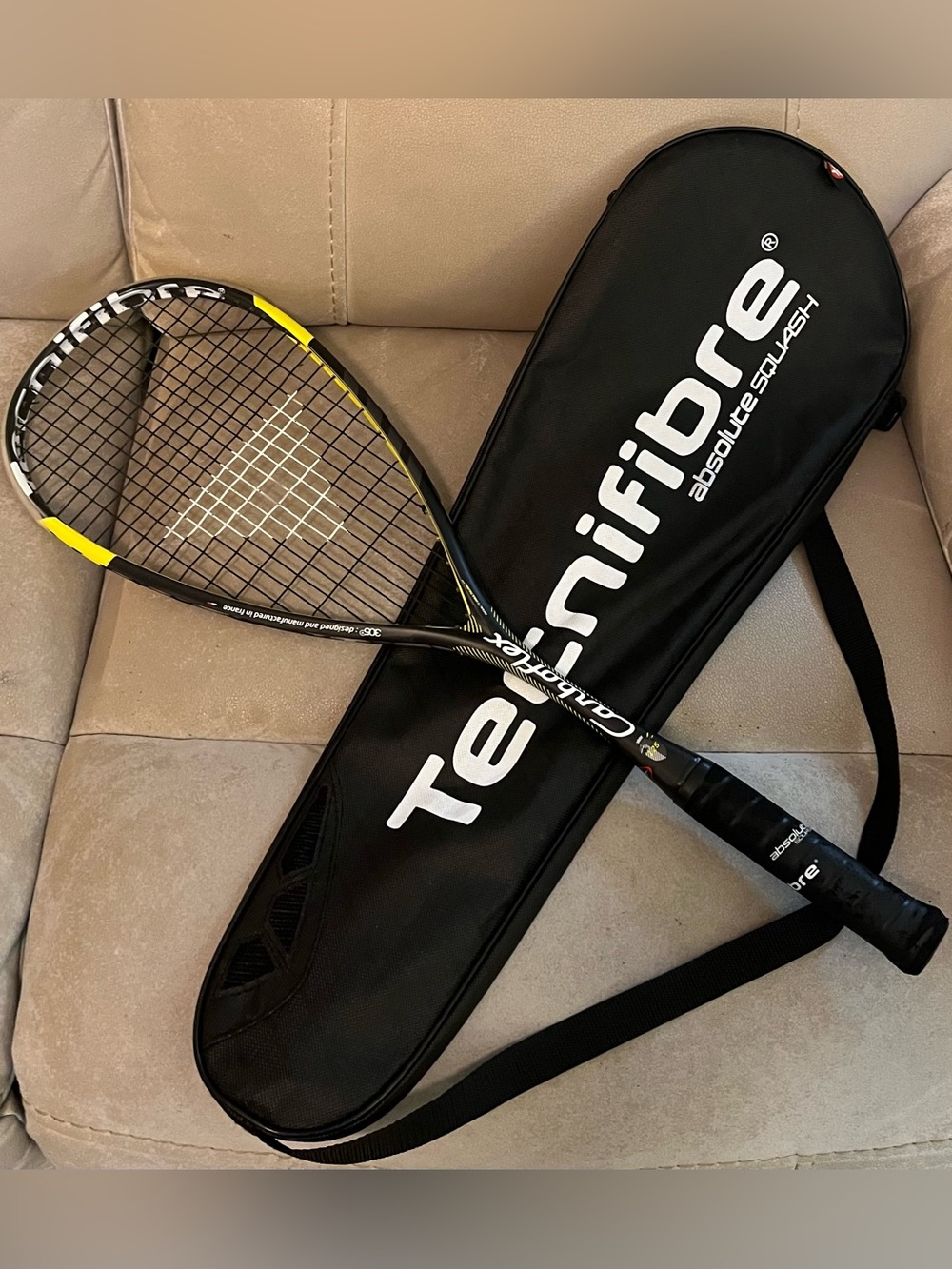 Tecnifibre Carbonflex 125 Heritage Squash Racquet with Case-